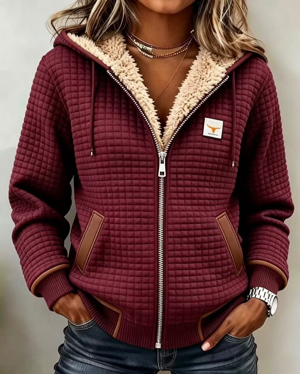 ALLISON | VESTE SHERPA À CAPUCHE