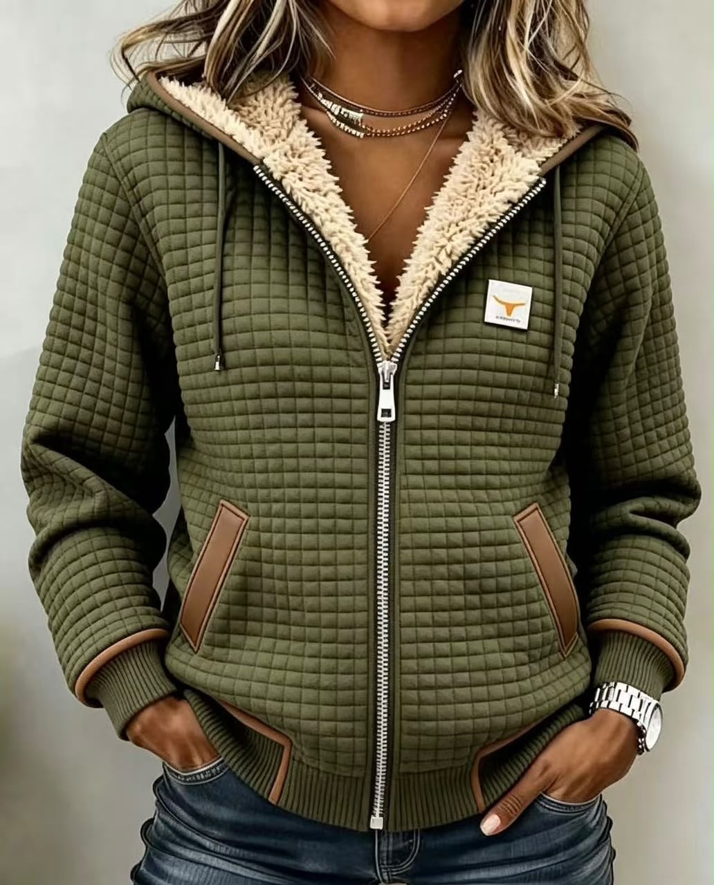 HAILEY | VESTE SHERPA À CAPUCHE