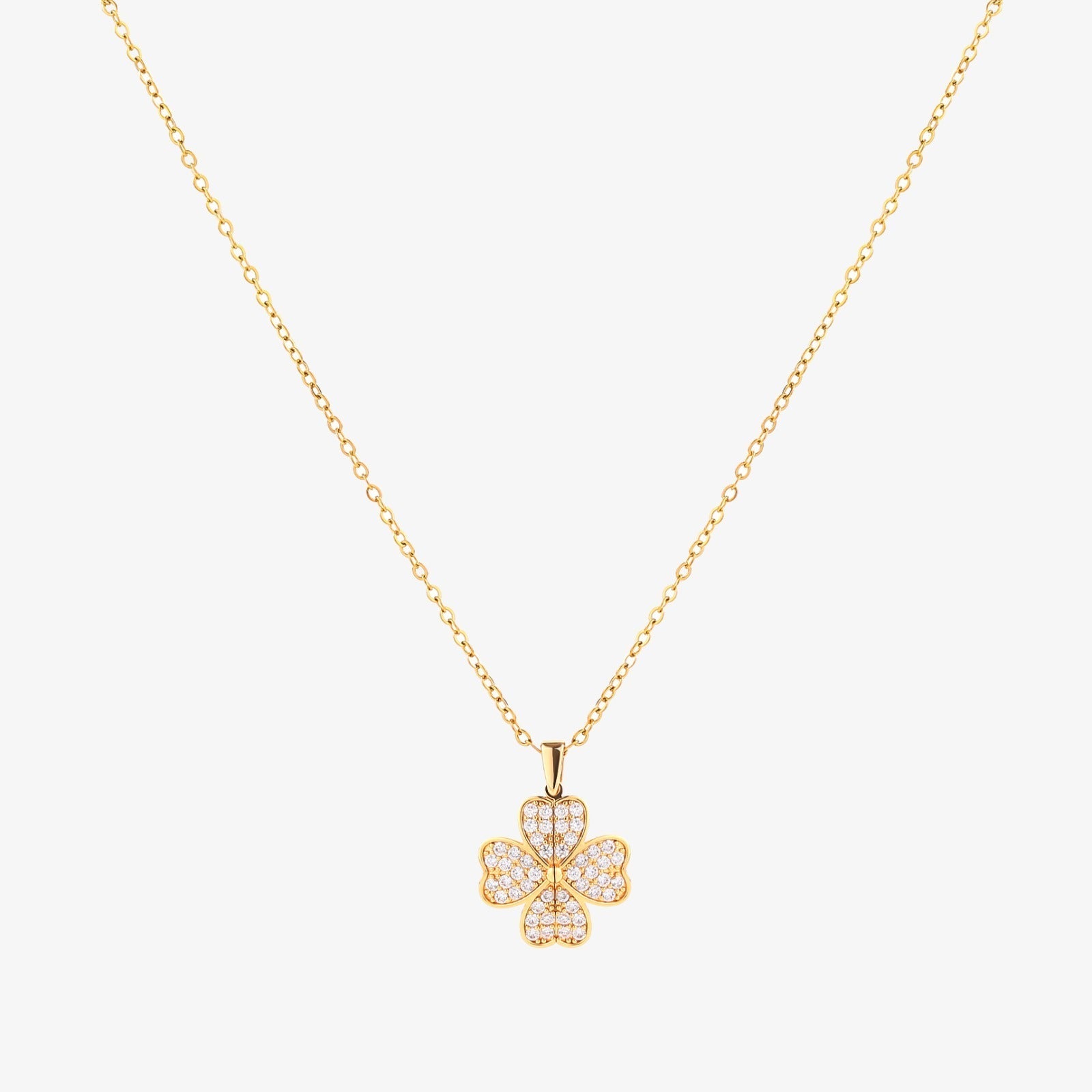 Collier Cœur Fleur Épanouie | Or