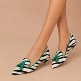 RIANE | MOCASSINS ZÈBRE VERTS
