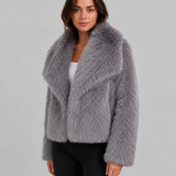 LAURENCE | VESTE EN FAUSSE FOURRURE COURTE