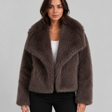LAURENCE | VESTE EN FAUSSE FOURRURE COURTE