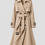 CLOTILDE | TRENCH LONG CEINTURÉ CROISÉ