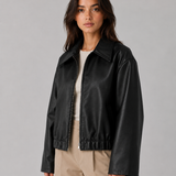 LÉONORE | VESTE EN SIMILICUIR COURTE
