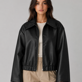 LÉONORE | VESTE EN SIMILICUIR COURTE