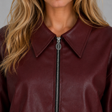 NADIA | VESTE EN SIMILICUIR COURTE