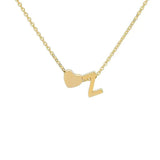 COLLIER INITIALE CŒUR