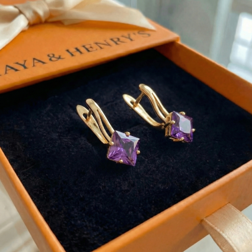 Boucles d'Oreilles Zephira Couronne Lumineuse | Or Rose
