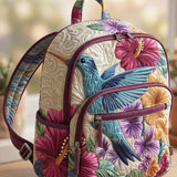 Tropical Hummingbird Quilted Backpack