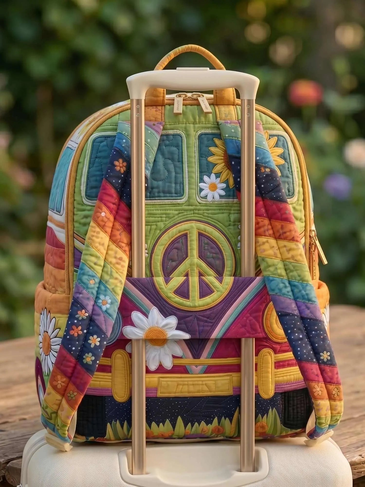 Hippie Van Quilted Backpack