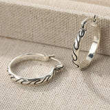 Vintage Textured Boho Hoop Earrings