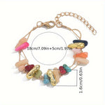 Boho Multicolor Beaded Charm Bracelet