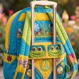 Frog Hippie Van Quilted Backpack