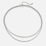 Alexandra Silver Layered Necklace