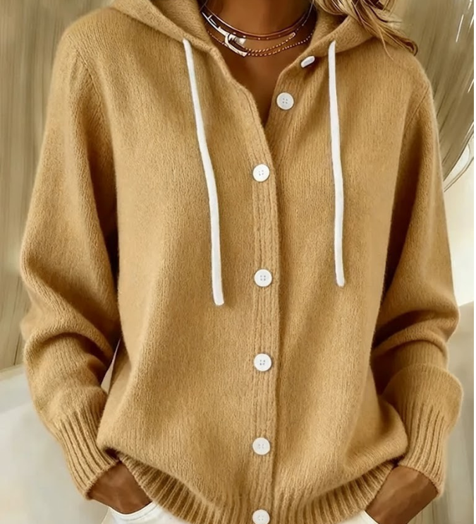 BELLA | CARDIGAN TRICOTÉ À CAPUCHE