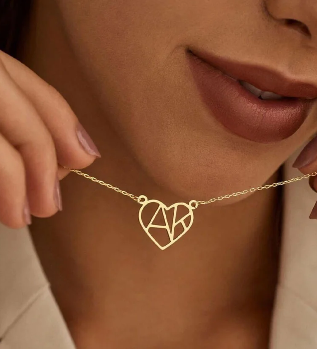 COLLIER CŒUR INITIALE
