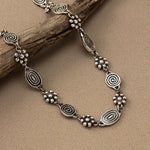 Bohemian Floral Swirl Spiral Pattern Short Choker Necklace