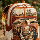 Boho Elephant Quilted Backpack