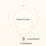 Oceanheart Twins Necklace | White Gold