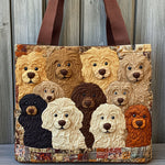 Dog Happy Nest WN1511030CL Quilted Tote Bag