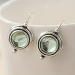 Bohemian Handmade Green Cubic Zirconia Dangle Earring