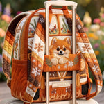 Pomeranian Cactus Quilted Backpack