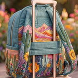 Desert Cactus Quilted Backpack