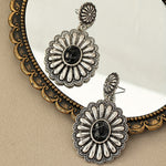 Vintage Bohemian Turquoise Round Pattern Earrings