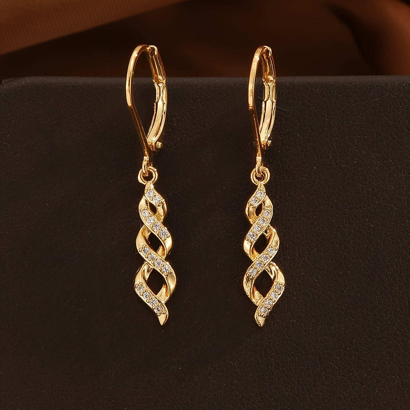Boucles d'Oreilles Chatoyant Torsadé Ava | Or