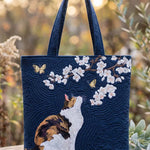 Cat Quilted Tote Bag