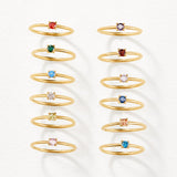 Birthstone Rings - Gold