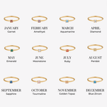 Birthstone Rings - Gold
