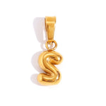 Sophisticated Bubble Letter Necklace - Gold