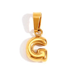 Sophisticated Bubble Letter Necklace - Gold