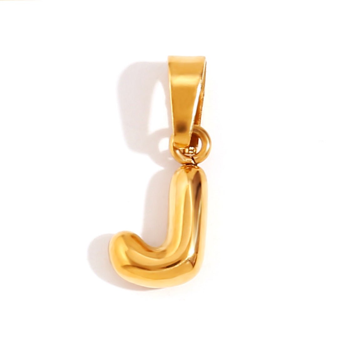 Sophisticated Bubble Letter Necklace - Gold