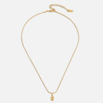 Sophisticated Bubble Letter Necklace - Gold