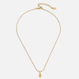 Sophisticated Bubble Letter Necklace - Gold