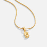 Sophisticated Bubble Letter Necklace - Gold