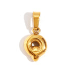 Sophisticated Bubble Letter Necklace - Gold