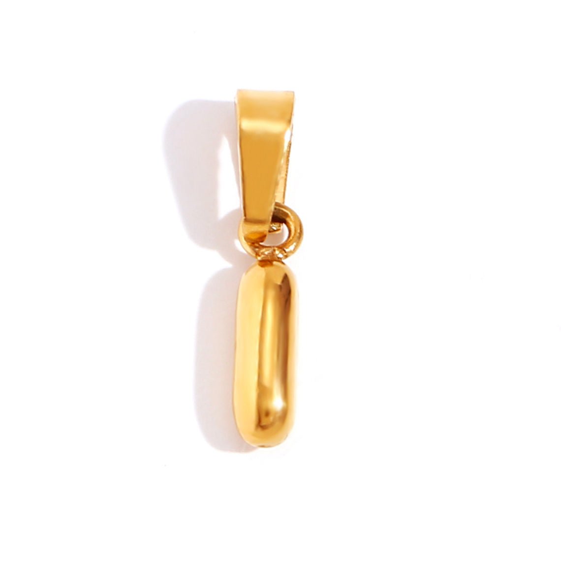 Sophisticated Bubble Letter Necklace - Gold