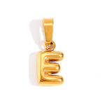 Sophisticated Bubble Letter Necklace - Gold
