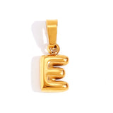 Sophisticated Bubble Letter Necklace - Gold