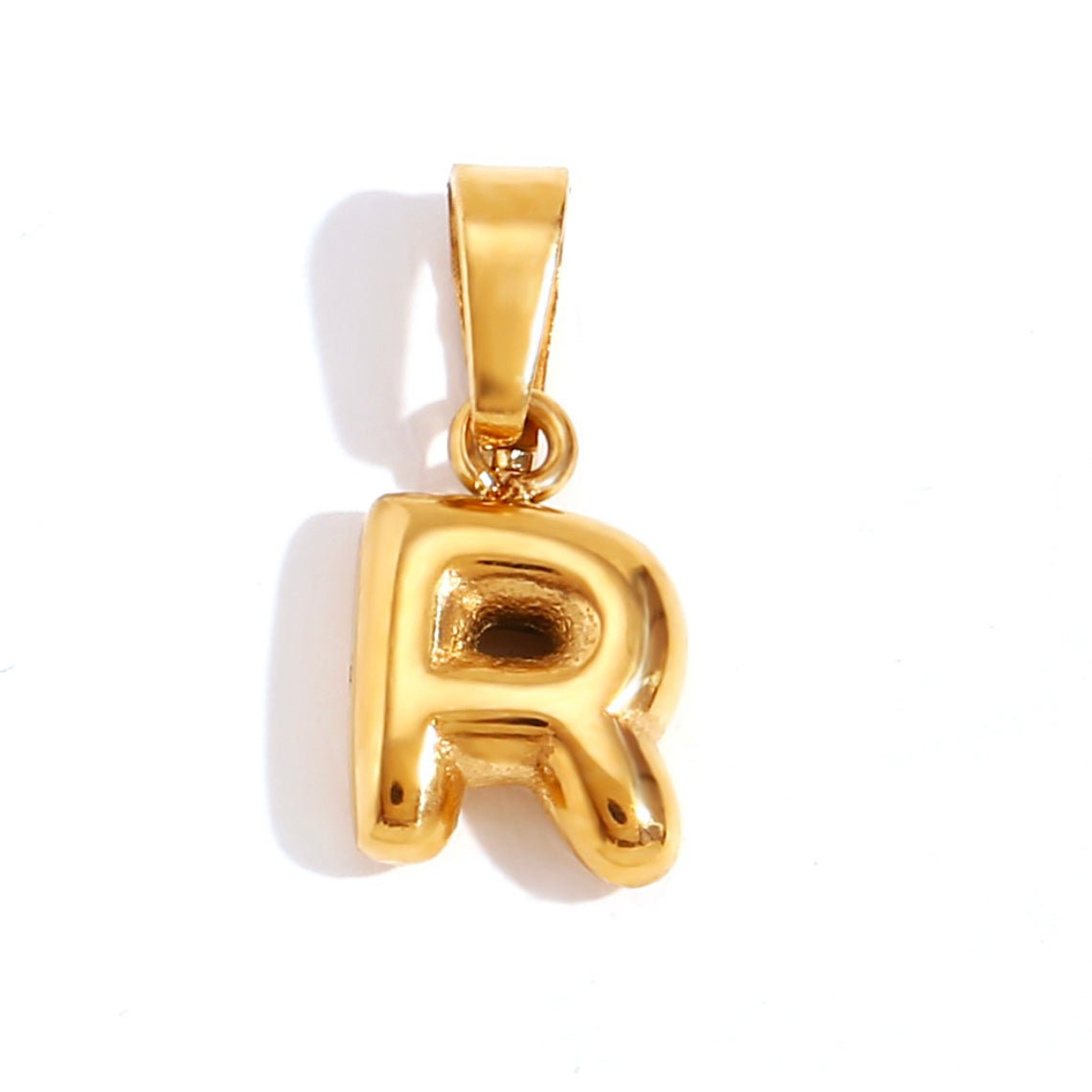 Sophisticated Bubble Letter Necklace - Gold