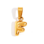Sophisticated Bubble Letter Necklace - Gold