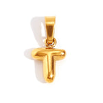 Sophisticated Bubble Letter Necklace - Gold