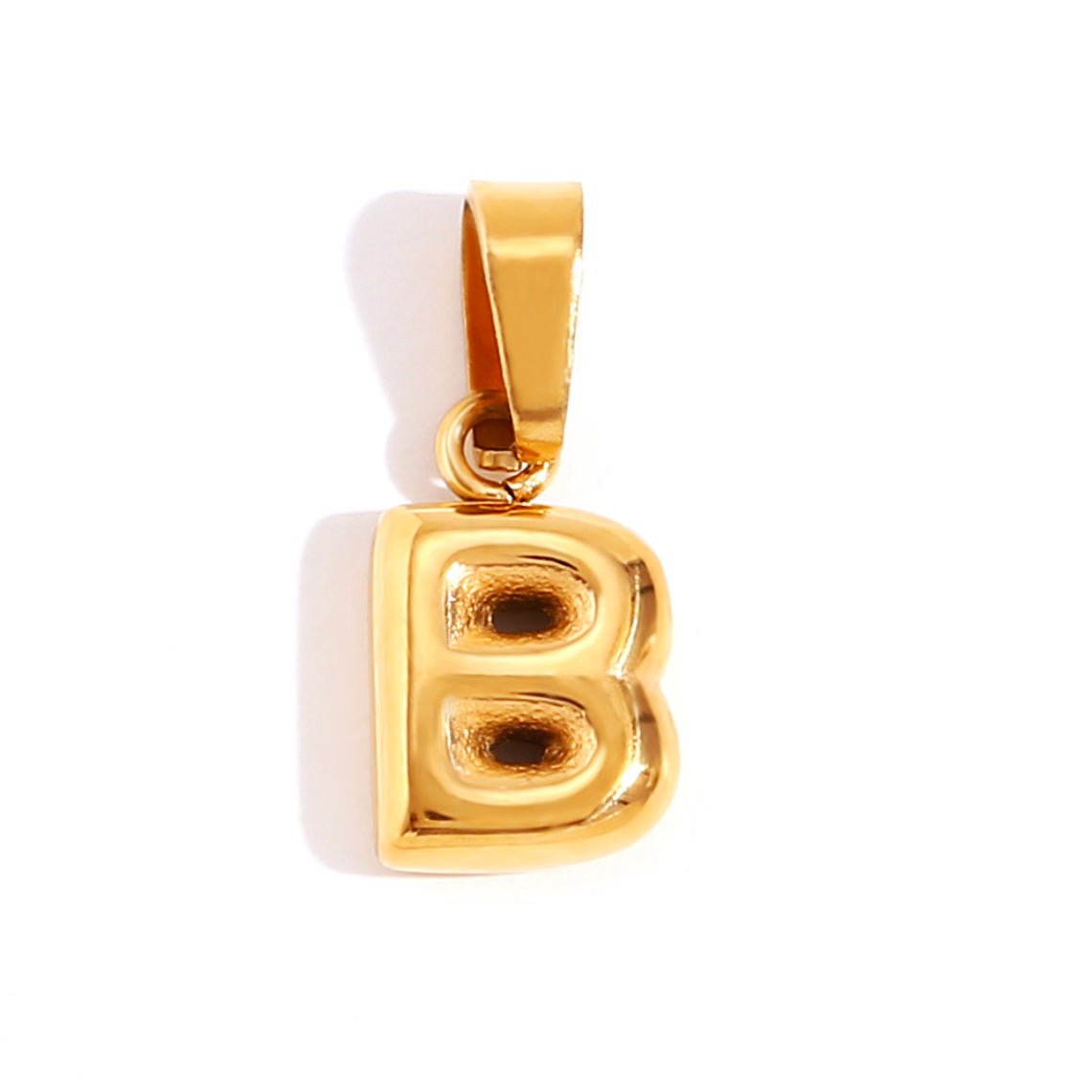 Sophisticated Bubble Letter Necklace - Gold