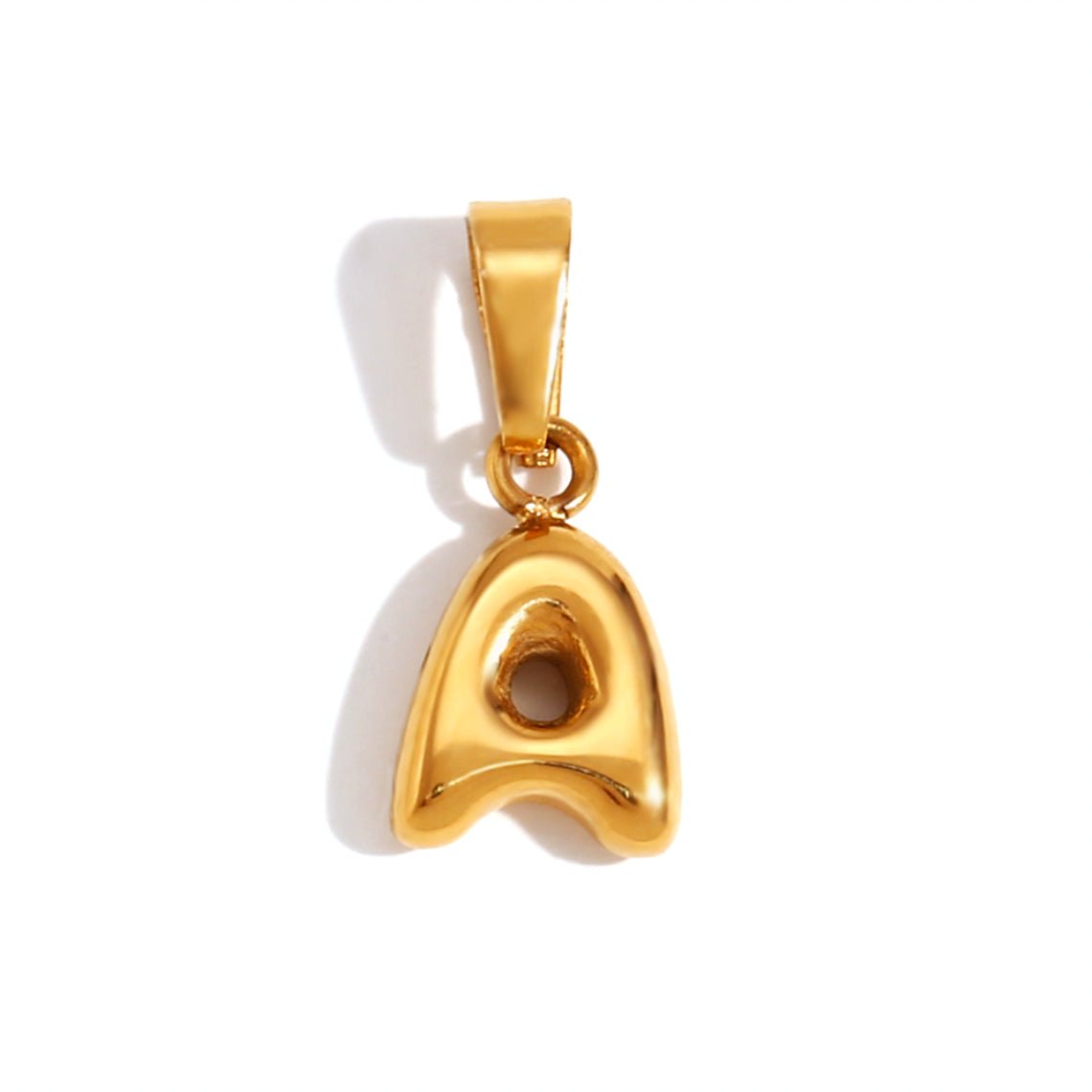 Sophisticated Bubble Letter Necklace - Gold