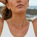 Sophisticated Bubble Letter Necklace - Gold