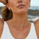 Sophisticated Bubble Letter Necklace - Gold