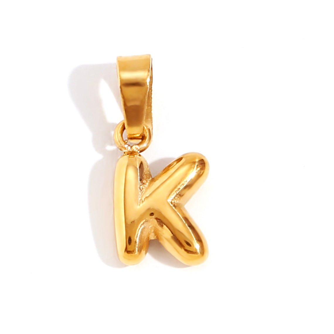 Sophisticated Bubble Letter Necklace - Gold